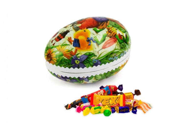 Påskägg med läckert inslaget godis - 500 g