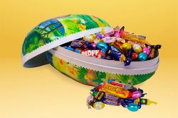 Färgglatt påskägg med blandat godis - 4000 g