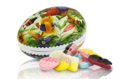 Färgglatt påskägg med Bubs-godis - 400 g